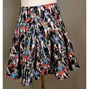 Dolls Kill DC Comic Wonder Woman Cat Woman Costume Pleated Mini Skirt SZ S